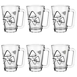 Glasmark Set di 6 tazze Laura 250 ml triangolari