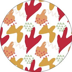 Bonateks, Round Digital Printed Mouse Pad, Non-Slip Base, for Office and Home, Diameter:22cm
