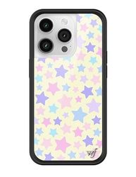 Wildflower Hoesjes - Super Sweet Stars-hoesje, compatibel met Apple iPhone 14 Pro | sterren, roze, geel, blauw, trendy - beschermende zwarte bumper, 1,2 m valtest gecertificeerd, kleine bedrijven in