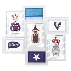 walther design Picture Frame Grey 4X 10x15 and 3X 13x18 cm Plastic Gallery Frame Mr.Gorgeous FO700M