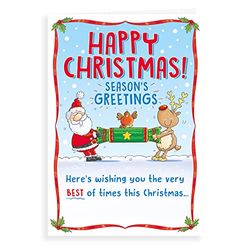 Regal Publishing Humour Christmas Card Open - 7 x 5 inches