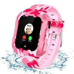 LiveGo Reloj Inteligente para Niños, 4G Secure Smartwatch con Estuche Desmontable, GPS Tracker, SOS Call para Niños Estudiantes de 4 a 12 Años Regalos de Cumpleaños Día Escolar
