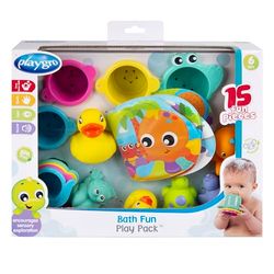Playgro Bath Fun Play Pack, Juego de Regalo de Juguete de baño, Gift Pack, 15 uds