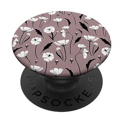 Vintage Floral Garden Rose Pattern - Mauve PopSockets Adhesive PopGrip