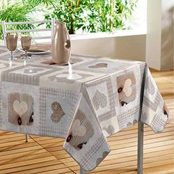 décor line Cosy Toalha de mesa de coração, PVC, sem, 140 x 240 cm