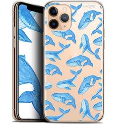 Caseink fodral för Apple iPhone 11 Pro Max (6,5) Gel HD [ tryckt i Frankrike - iPhone 11 Pro Max fodral - mjukt - stötskyddad] valar