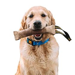 Dingo Jouet en Jute à Une Poignée pour l'Éducation Canine, Le Récupérer, l'Apprentissage de la Morsure, Le Jeu de Proie, Tir à la Corde, Amusant, Mâcher pour Chien Fait à la Main 28 cm 10519