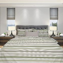 Homemania Albert Bedding – Double – with Fitted, Sheet and Pillowcase – Multi-Coloured Cotton, 240 x 280 cm, Multicolored