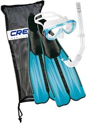 Cressi Rondinella Bag Set de Snorkeling Mixte Enfant, Aquamarine, 31/32