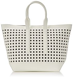 PIECES dam Pcelsa väska shopper, 50 x 34 x 20 cm, Vit (ljus vit ljus vit) - 50x34x20 cm (B x H x T)