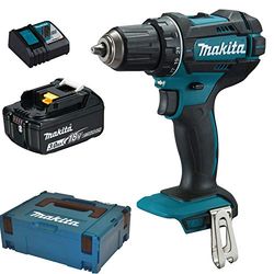 Makita DDF482RF1J - Taladro atornillador inalámbrico + 1 batería 3Ah + cargador + estuche Makpac