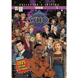 2025 Calendar Doctor Who Classic Month to View BBC A3 Deluxe Calendar Official Product