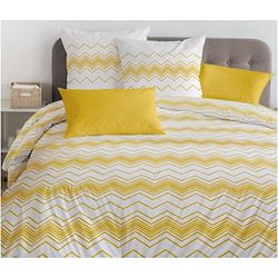 Home Passion Conjunto de edredão de 3 peças West Wide amarelo 100 % 57 fios, algodão, multicolorido, 240 x 260 x 0,1 cm