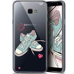 Caseink fodral för Samsung Galaxy J4 Plus J4+ (6) Gel HD [ ny kollektion - mjuk - stötskyddad - tryckt i Frankrike] My Sneakers of Love