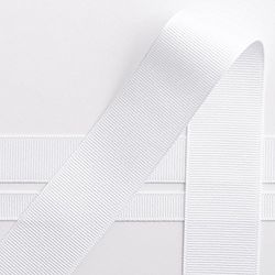 Italian Options Grosgrain Ribbon, 10mm x 10 Metre Roll, White