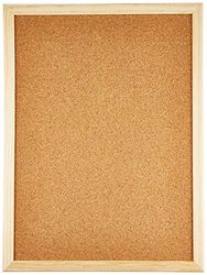 Alevar Tablero de corcho de 40 x 30 cm, tablero de anuncios con alfileres y marco de madera