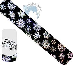 Lámina de transferencia de copos de nieve Fondo Negro de Iris ierend