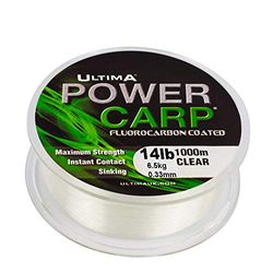 Ultima Power Carp Strong Fluorocarbon Carp Fishing Mainline - Clear, 0.33 mm - 14.0 lb