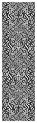 Passatoia da cucina, 100% Made in Italy, Tappeto antimacchia con stampa digitale, Runner antiscivolo e lavabile, Modello Optical - Amintore, cm 180x52