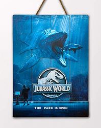 DOCTOR COLLECTOR JURASSIC WORLD - Mossa - Poster WoodArts 3D en bois '30x40cm'