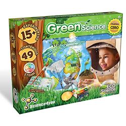 Science4you Green Science 80002418, ecologisch speelgoed, met 15 experimenten en een leerboek, origineel cadeau voor kinderen + 6 jaar, meerkleurig