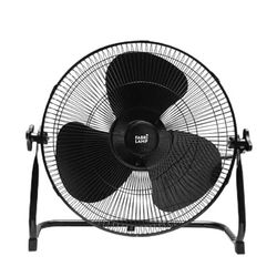 Industriële ventilator DC zonne-energie, 25 W, 3 snelheden, 3 vleugels, USB-aansluiting, draaibaar, 43 x 46 x 40 cm, ideaal voor efficiënte en duurzame ventilatie.