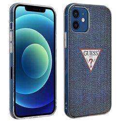 Guess Hårt fodral denim för Apple iPhone 12 – mörkblått