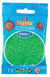 Desconhecido Hama Perlen 501-42 - Mini-Perlen 2000 Stück Fluor-grün [Importado da Alemanha]