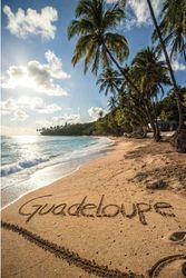 Carnet de Notes Guadeloupe: Plage Paradisiaque et Citation Inspirante