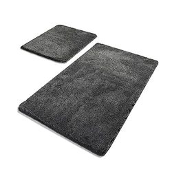Jeu de tapis de bain (2 pièces) fumée