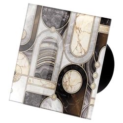 Dospel Veroni Glass Ø120 Home fan with hygrostat and timer, silent operation, wall-mounted, modern design, white mosaic marble