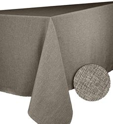 CALITEX Brome Toalha de mesa retangular de poliéster, 150 x 200 cm, cor castanha