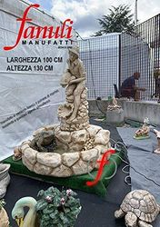 STATUA CON LAGHETTO DA GIARDINO, FONTANA PRE ASSEMBLATA PER ARREDAMENTO