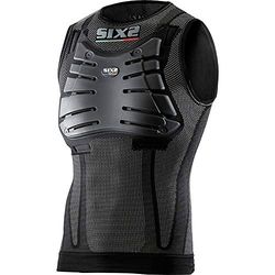 Six2 CARBON-12Y, Kitsmanicato Protector Kids Unisex Niño, Black Carbon, 12Y