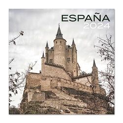 Grupo Erik Kalender 2024 Spain - Wandkalender 12 Maanden - Broschürenkalender 2024 30x30 cm - Fsc-gecertificeerde wandkalender - +Bonus 4 maanden