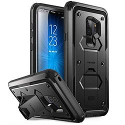 i-Blason Coque Samsung Galaxy S9+ Plus, [Série Armorbox] Coque Antichoc avec Béquille et Clip Ceinture SANS Protecteur d'écran pour Samsung S9 Plus 2018 (Noir)