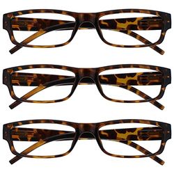 OPULIZE Marrone Tartaruga Leggero Comodo Lettori Valore 3 Pacco Stile Designer Uomo Donna Uvr3Pk032Br +2,00-88 Gr