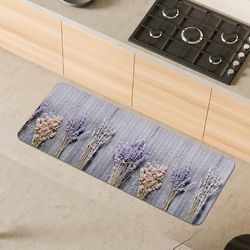 Comart, Austin Tapis de Cuisine et Couloir en Polyester imprimé, imperméable et antidérapant, décoration Lavande France, 50 x 130 cm, Lavable en Machine, résistant, fabriqué en Italie