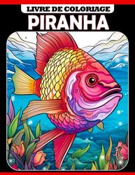 Livre de coloriage Piranha: 30 pages de coloriage de haute qualité mettant en vedette un poisson périlleux parfait pour soulager l'anxiété et offrir ... encore Idéal pour les cadeaux du Nouvel An