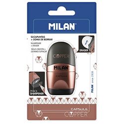 Milan Capsule Copper borrachas, metal, branco, pequeno