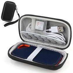 GlasFlength SanDisk Extreme Pro - Funda para Disco Duro SanDisk de 1 TB y 2 TB con Correa de Mano para SD SSDE81/SD SSDE80/SD SSDE30 (Negro)