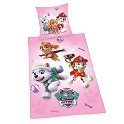 Herding PAW PATROL sängklädesset, vändmotiv, påslakan 135 x 200 cm, örngott 80 x 80 cm, bomull/Renforcé