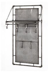 HAKU Möbel Cabide de parede antracite, metal, metal - Dim. : A 60 cm x L 120 cm x P 35 cm, estilo: Industrial