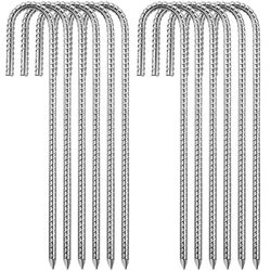 Richaa Tentharingen, verzinkt, 12-delig, campingtent, grondanker, tentaccessoires voor tent, camping, schommel, trampolineliften, 8 mm x 30 cm