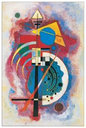 Artopweb Kandinsky Omaggio A Grohmann 90 x 60 cm decoratief paneel, MDF (vezelplaat met gemiddelde dichtheid), papier, kleurrijk, 60 x 90 cm