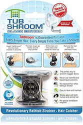 TubShroom - protezione per lo scarico della vasca da bagno, colore: nero cromato – Protezione e cattura capelli per scarichi da bagno, adatto per scarichi da vasca da bagno da 3,8 cm 4,4 cm
