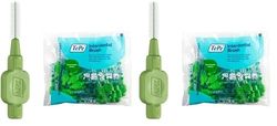 TePe Brossettes interdentaires Original - Nettoyage facile des espaces interdentaires - 1 x 20 brossettes - Diamètre 0,8mm - Vert (Lot de 2)
