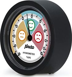 Alecto WS-05 igrometro – misura umidità relativa – senza batterie – per interni – analogici – 60 mm di diametro – nero