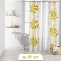 Douceur d'Intérieur Orbella Printed Polyester Shower Curtain 180 x 200 cm White