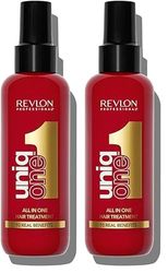 Revlon Professional UniqOne, Masque en Spray Sans Rinçage (150 ml), Soin Cheveux Nourrissant et Réparateur, Formule Vegan, Tous Types de Cheveux, Classique Rouge (Lot de 2)